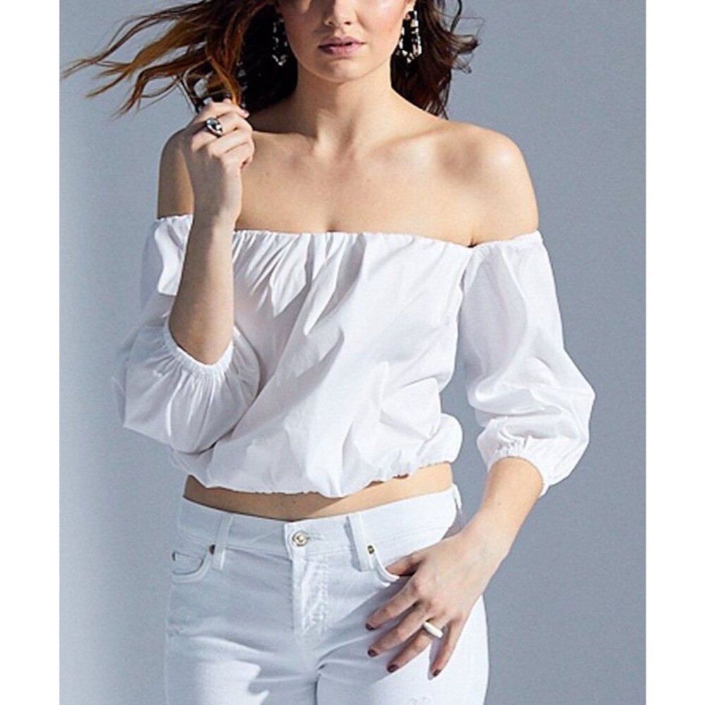 7 For All Mankind Off-Shoulder Top